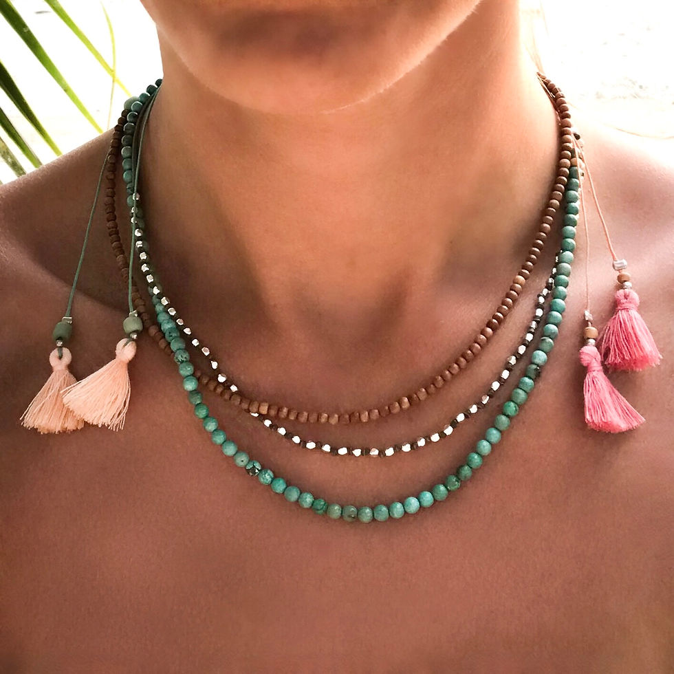 Turquoise Tassel Necklace