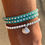 Thumbnail: 925 silver beaded charm bracelet