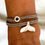 Thumbnail: 925 Sterling Silver Whale Tail Charm Bracelet