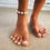 Thumbnail: Cowrie shell anklet with 925 sterling silver beads