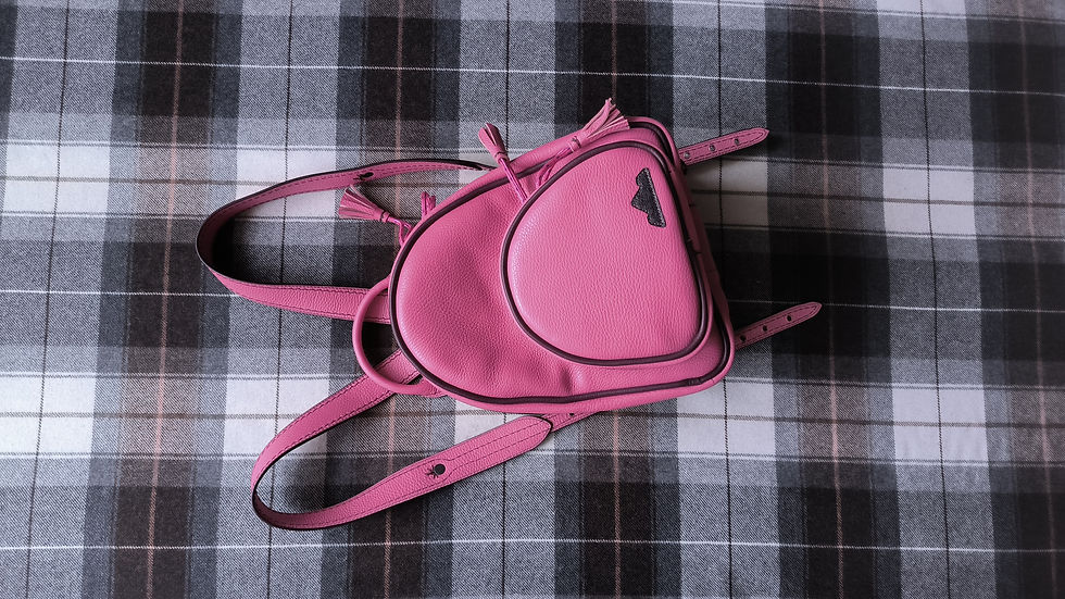 Miniature : Sac à dos en cuir rose S 