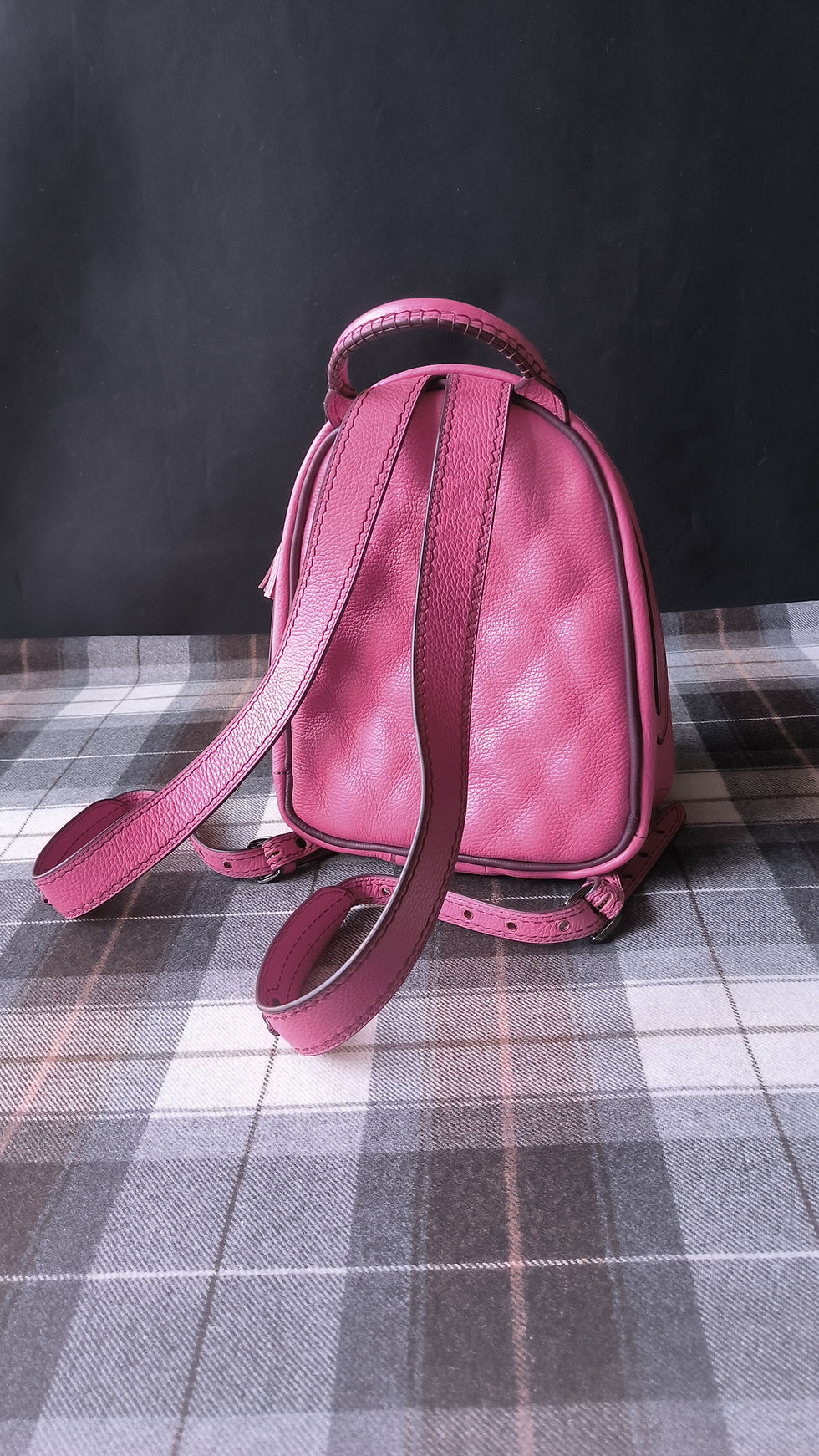 Miniature : Sac à dos en cuir rose S 