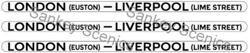 4mm LMS Destination Boards: London - Liverpool | Sankey Scenics Signs