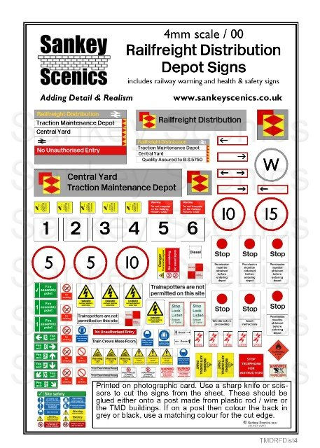 4mm TMD Signage British Rail - Railfreight Distribution Sector
