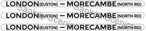 4mm LMS Destination Boards: London - Morecambe | Sankey Scenics Signs