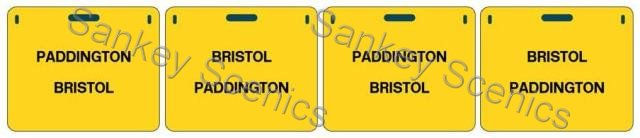 4mm WR Destination Panels: Paddington, Bristol