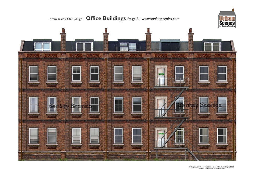 Thumbnail: OO Gauge Backscene Sections - Office Buildings