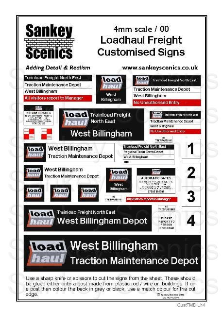 Train Loading Sign 4mm Customised TMD Signage Trainload Loadhaul Depot Combination ...