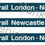 Thumbnail: 4mm Motorail Destination Boards: London - Newcastle