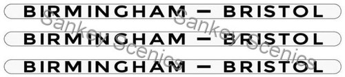 4mm LMS Destination Boards: Birmingham - Bristol | Sankey Scenics Signs