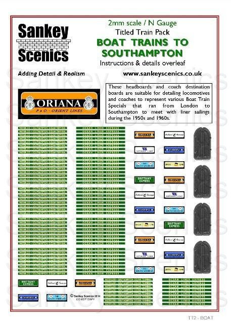 2mm Titled Train Pack: Boat Trains to Southampton