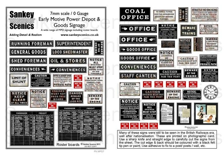 7mm Early MPD / Goods Signs