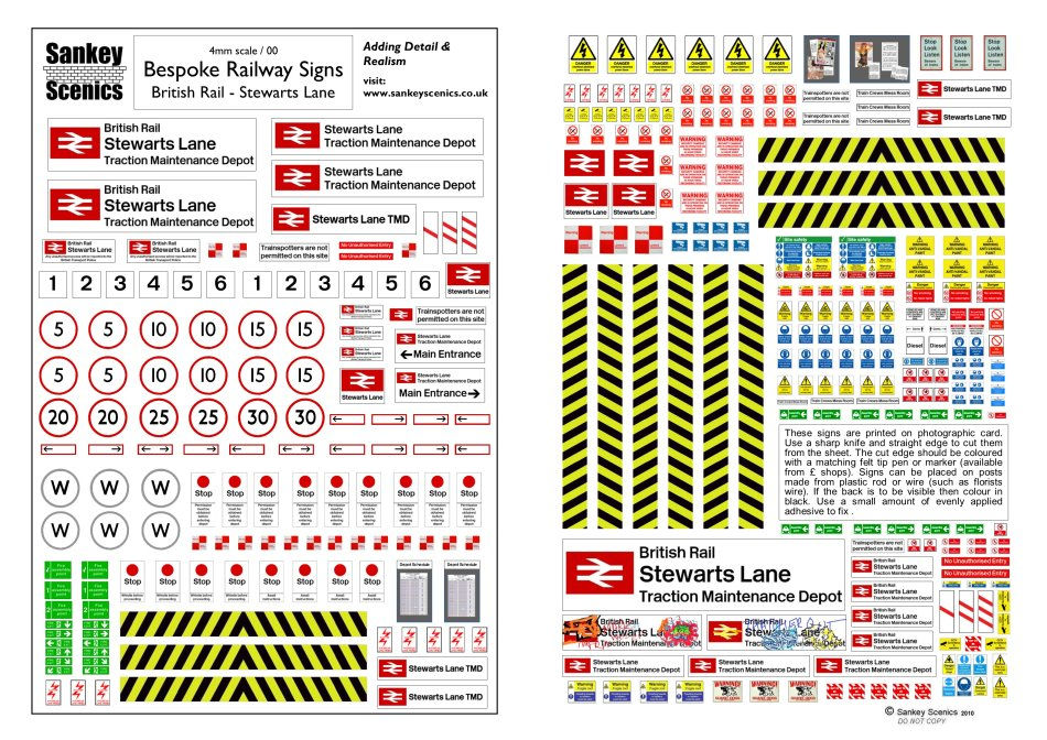 4mm Customised TMD Signage British Rail Large Depot