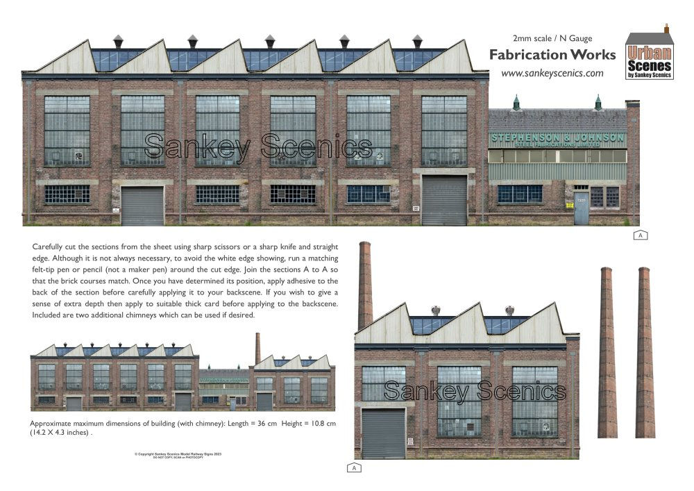 N Gauge Backscene Sections - Fabrication Works