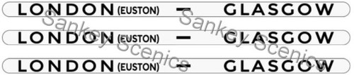 4mm LMS Destination Boards: London - Glasgow | Sankey Scenics Signs