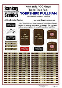 4 mm Scale Named Train YORKSHIRE PULLMAN