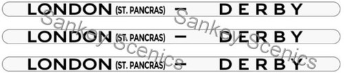 4mm LMS Destination Boards: London (St Pancras) - Derby | Sankey ...