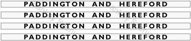 4mm GWR Hawksworth Destination Boards: Paddington & Hereford