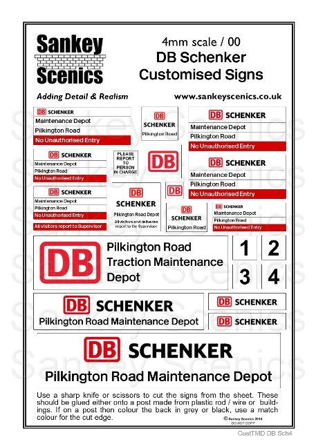 4mm Customised TMD Signage DB Schenker Depot Combination