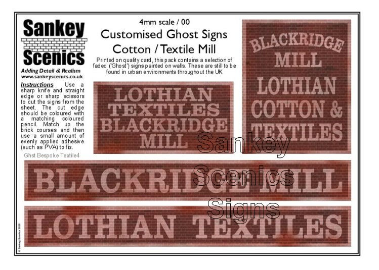 4mm Customised Ghost Signs - Textile Mill