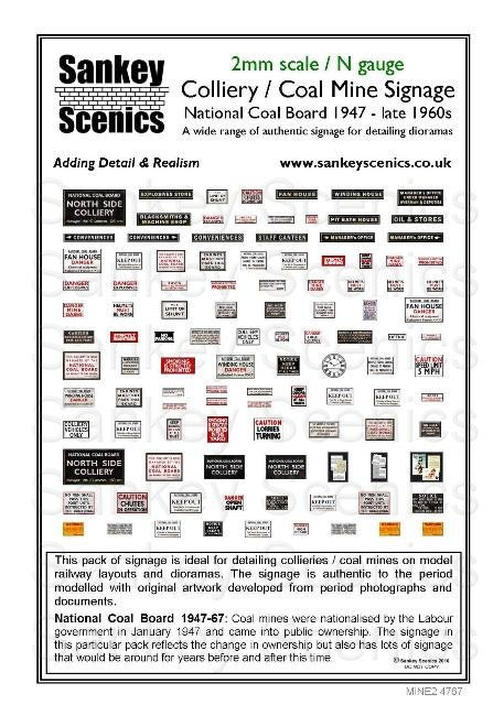 2mm Colliery Signs  1947 - late 60s