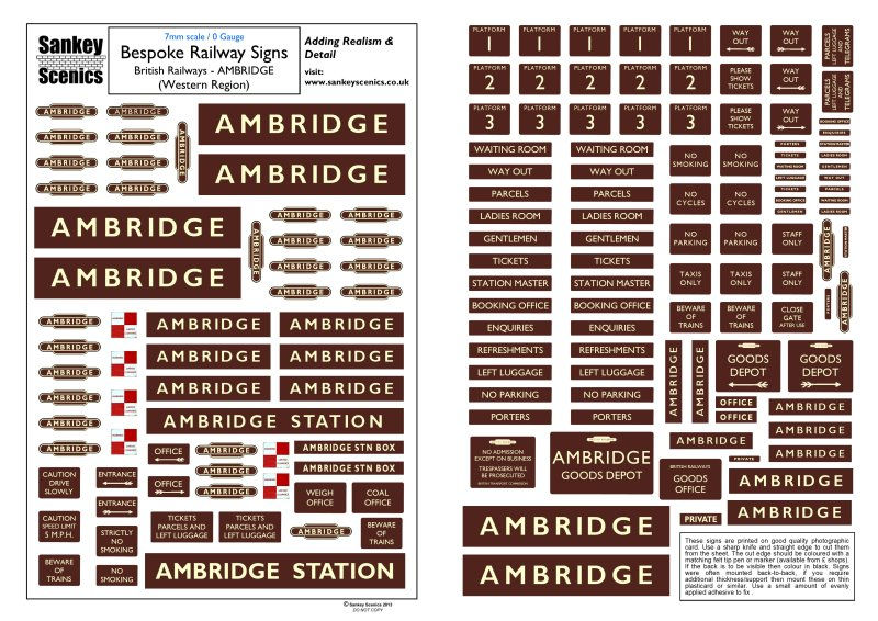 7mm A4 Customised British Railways Station: Western Region
