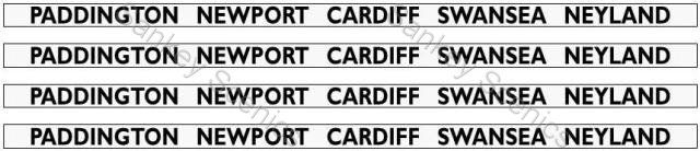 4mm GWR Hawksworth Dest Boards: Paddington, Newport, Cardiff, Swansea & Neyland