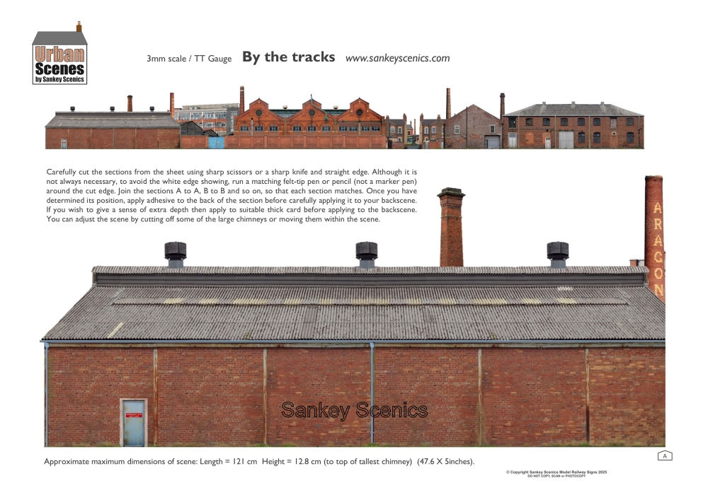 TT Gauge 3mm Backscene Sections - By the Tracks