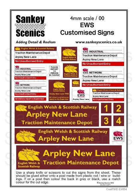 4mm Customised TMD Signage EWS Depot Combination