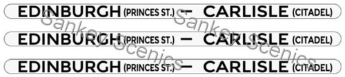 4mm LMS Destination Boards: Edinburgh - Carlisle | Sankey Scenics Signs