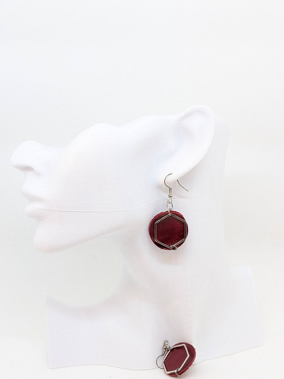 Miniatura: Kolczyki ze skóry naturalnej -wiszące