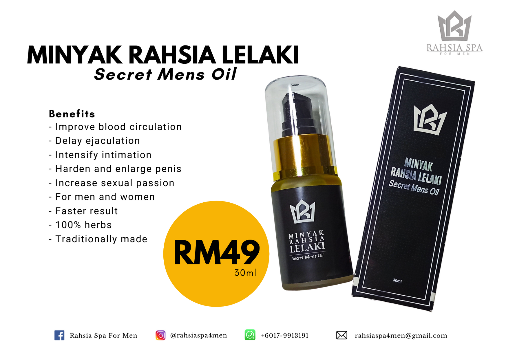 Secret Mens Oil