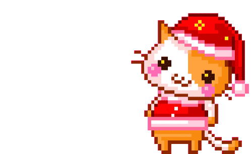 dancing cat in santa hat.gif