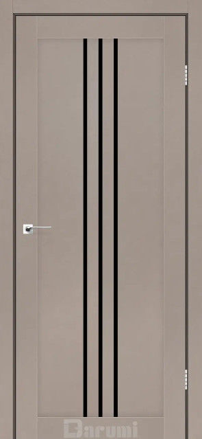 Двері(полотно) DARUMI CHRISTI Сірий крас, 38мм Скло сатин або чорне
