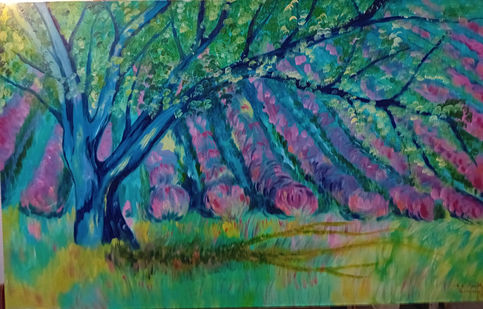 Champ de lavande avec arbre bleu n°2 (Paysage N°8).jpeg