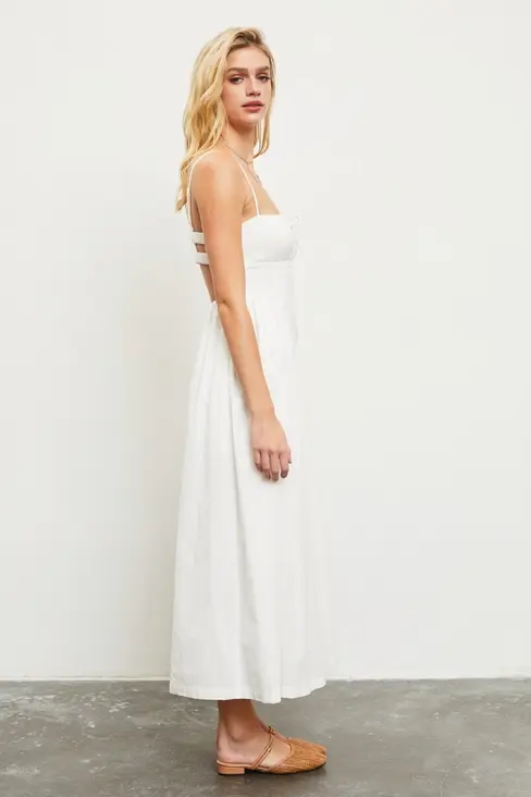 Thumbnail: Lace Up Front Midi Dress