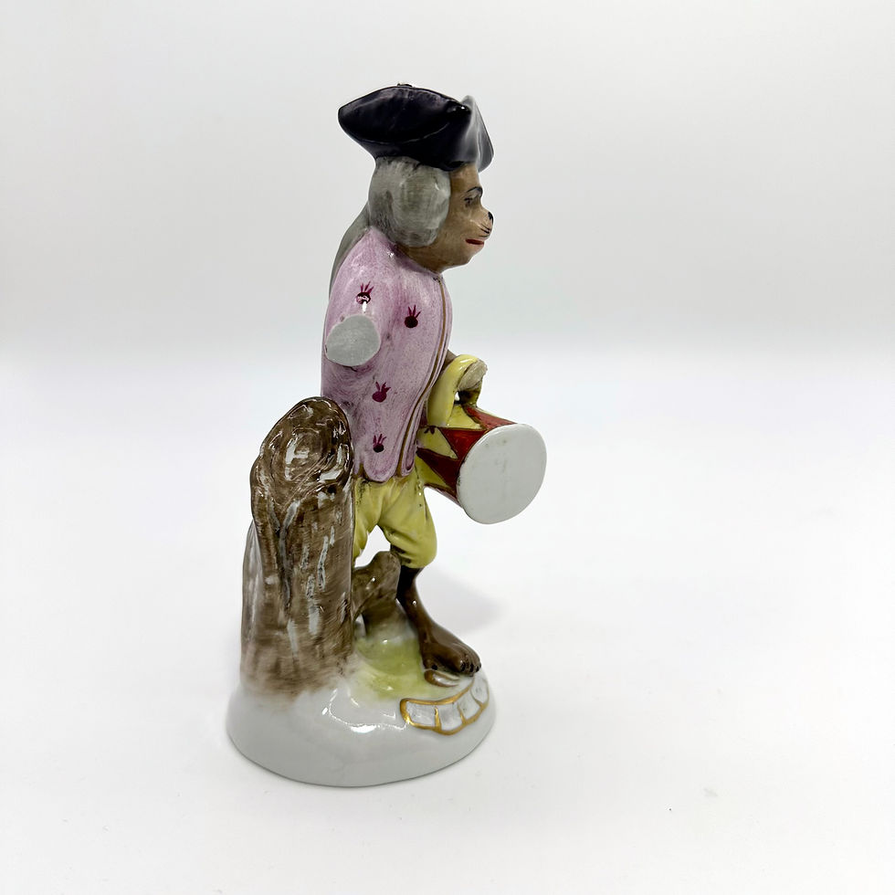 Thumbnail: German Meissen Drummer Monkey- As-Is