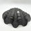 Thumbnail: Wedgwood Large Black Clam Shell bowl, Glazed Interior