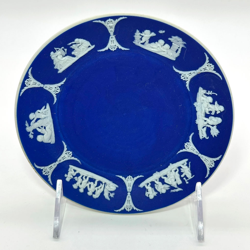 Thumbnail: Wedgwood Dark Blue Jasper Dip Tea Cup and Saucer