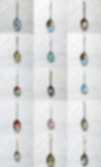 Collection of miniature spoon paintings