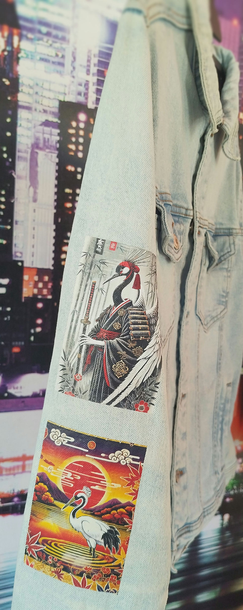 Miniatura: Giacca jeans vintage Aironi Giapponesi