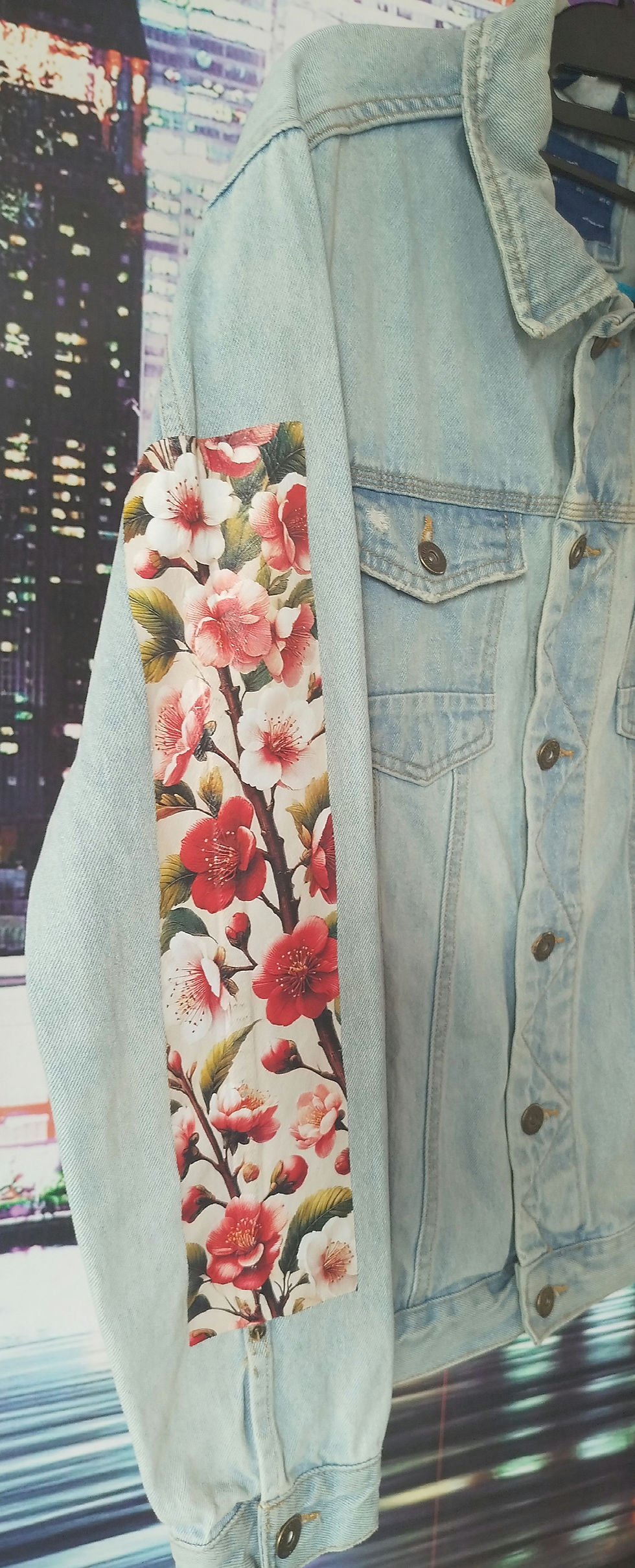 Miniatura: Giacca jeans Flowers Japan