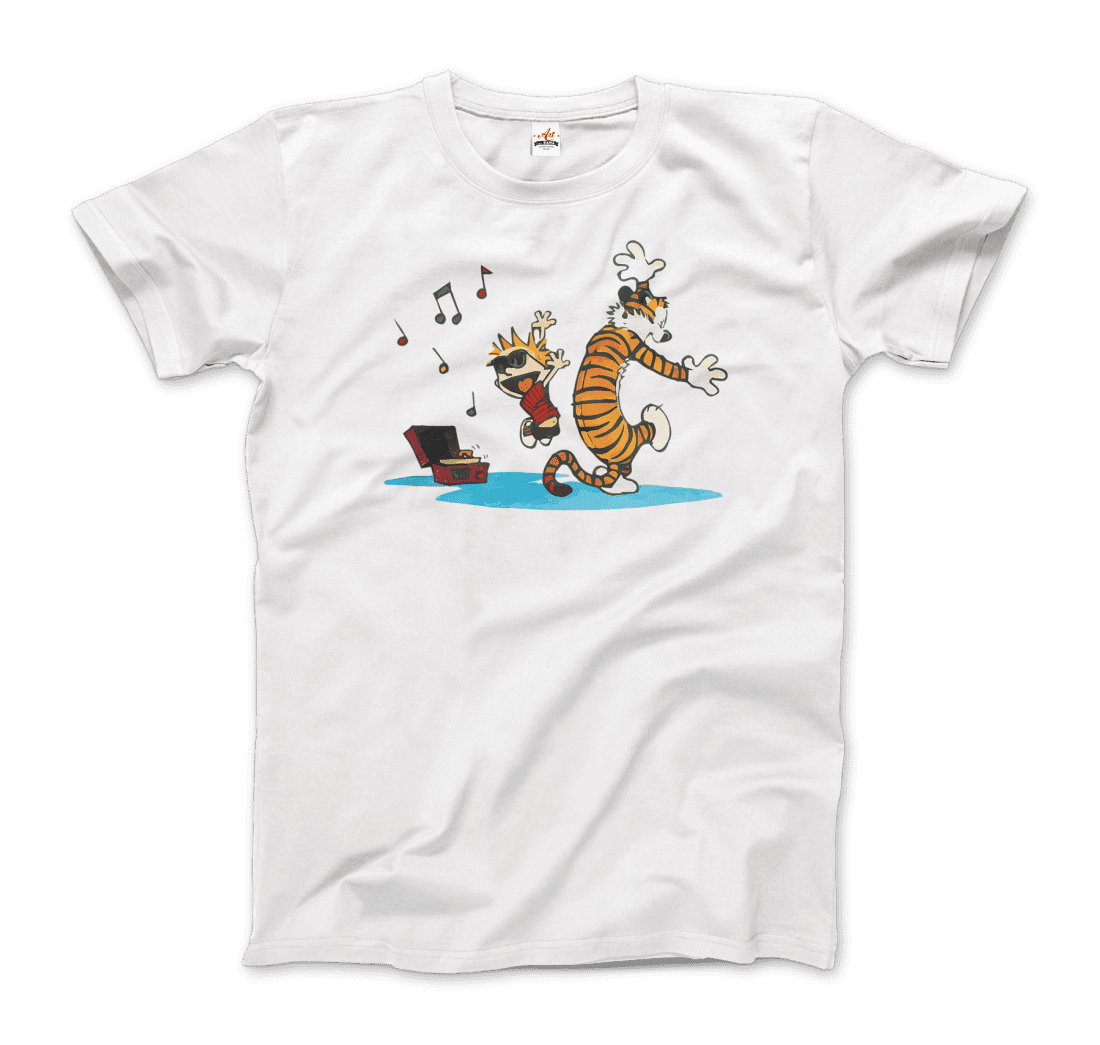 Calvin and Hobbes Dancing With Record 