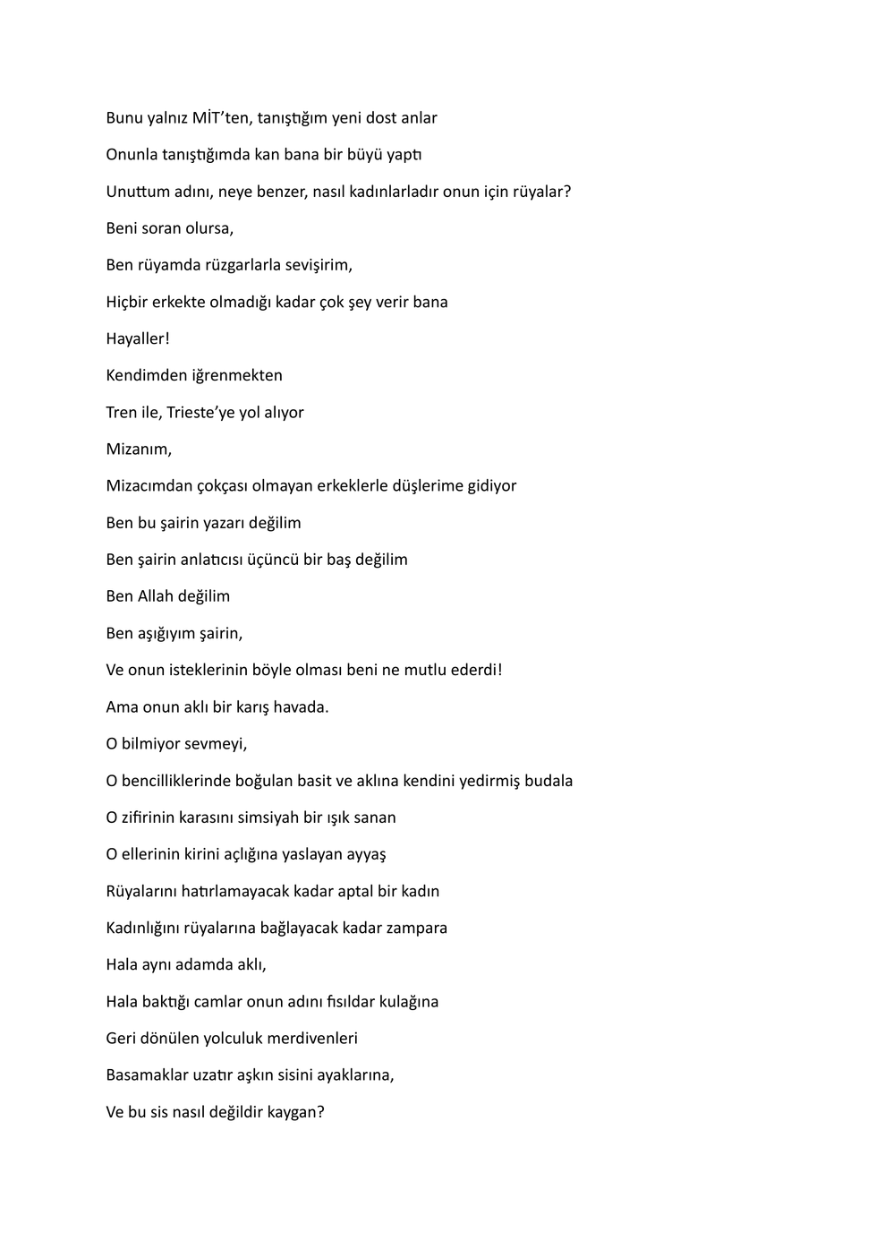 Bensizlik-3