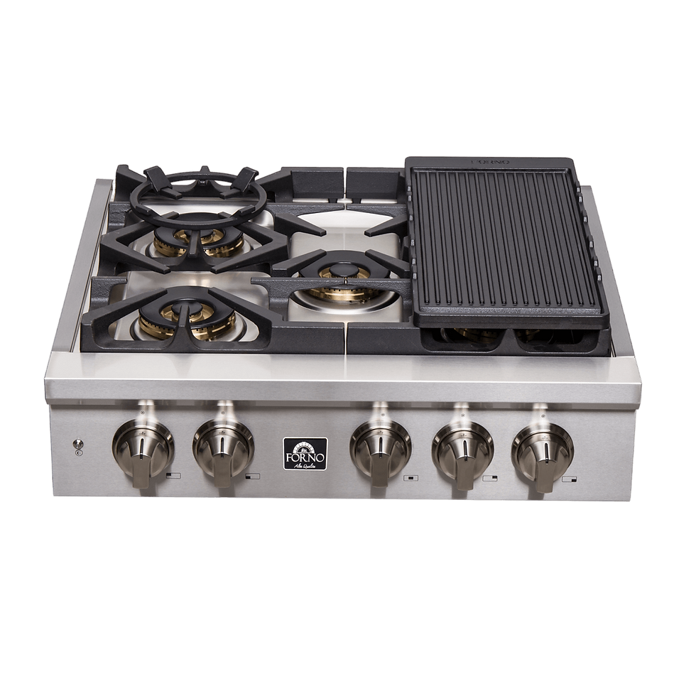 Thumbnail: Show more images FORNO Spezia Alta Qualita 30″Pro-Style Gas Rangetop