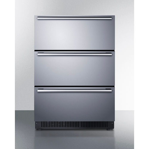 24" Wide Built-In 3-Drawer All-Refrigerator