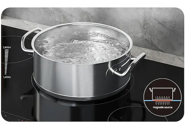 Thumbnail: Samsung 36" Smart Induction Cooktop with Wi-Fi in Black