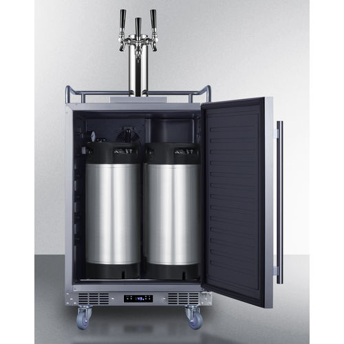 Thumbnail: 24" Wide Built-In Outdoor Beer Kegerator