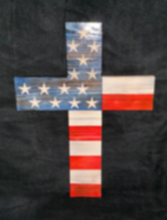 American Flag Cross