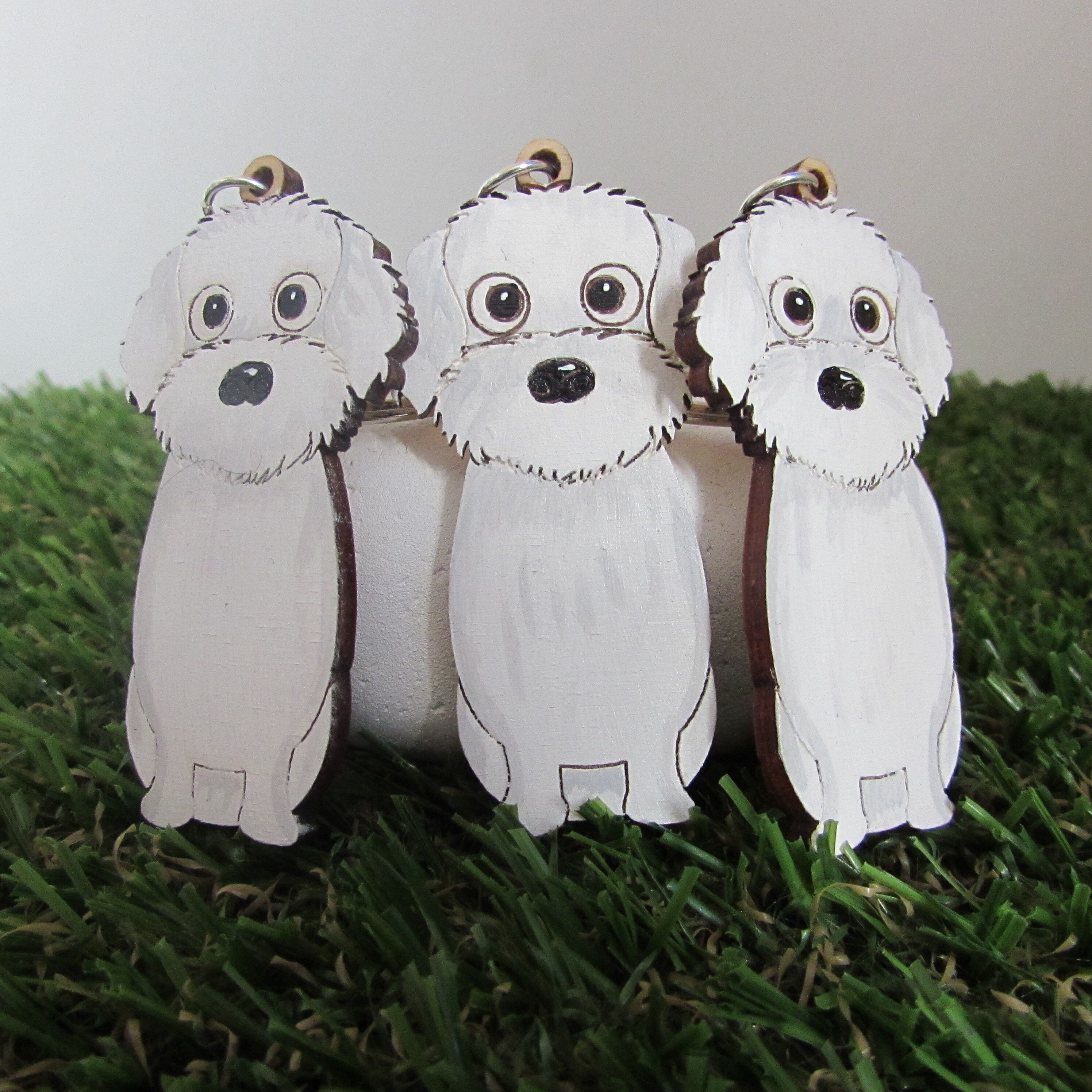 Maltipoo Wooden Keyring